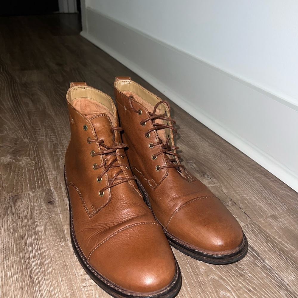 Men's Clarks Brown Leather Dress Boots